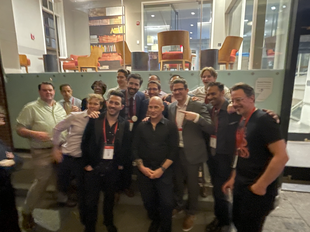 The Brown Derbies a cappella group and alumni gather during Campus Dance 2024.